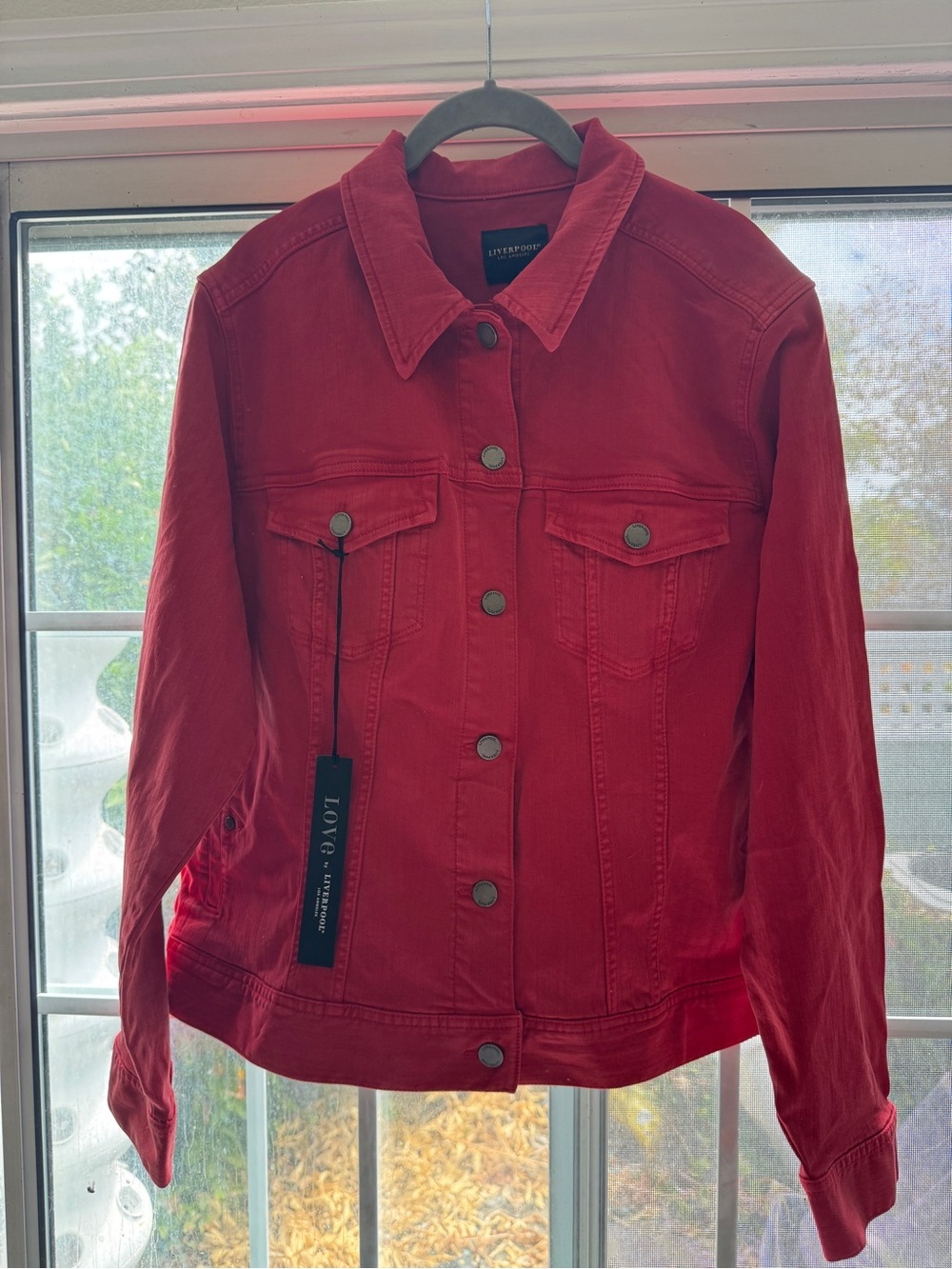 Plus size trendy Liverpool Los Angeles Denim Twill Jacket 2X